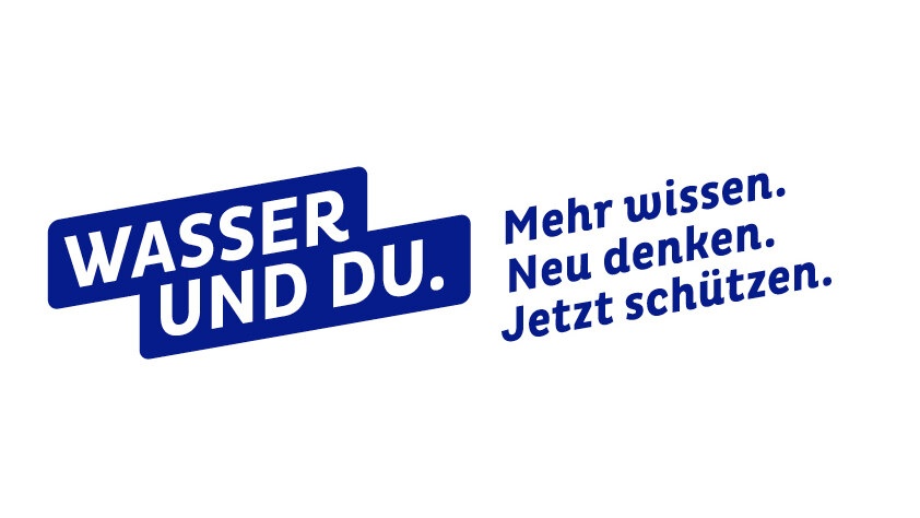 Zweitlogo Kampagne "Wasser und du - Mehr wissen. neu denken. jetzt schützen"